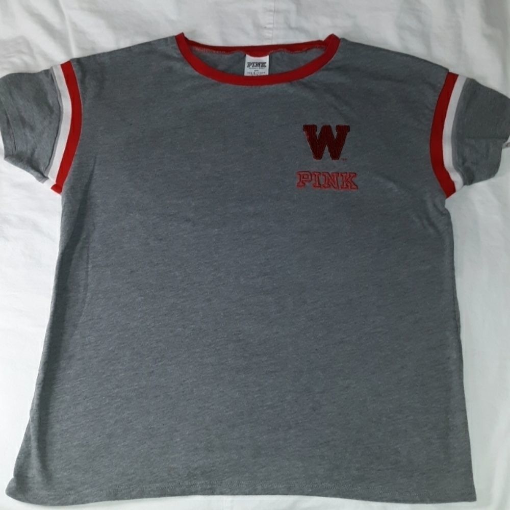 Victoria's Secret Pink UW Wisc‎ Jump Around Shirt